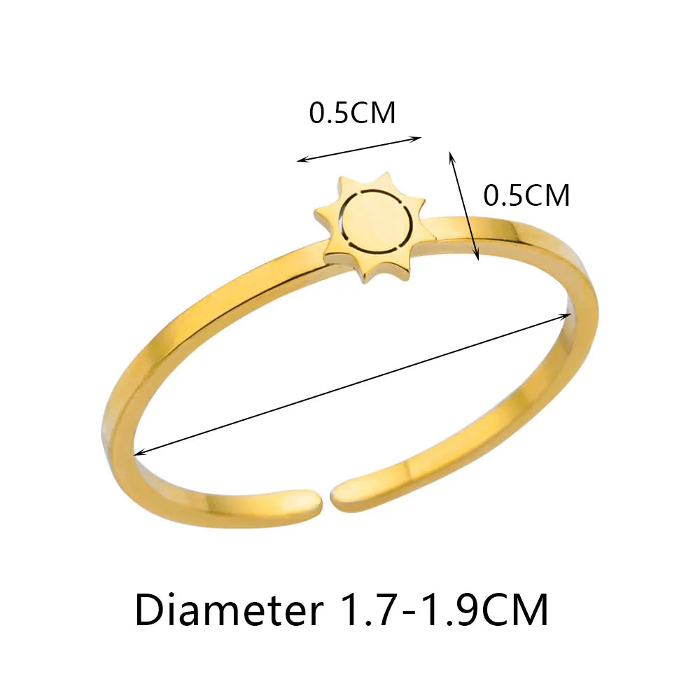 Cross Rings for Women Gold Color Opening Stainless Steel Ring 2024 Trend Party Wedding Jewelry Freeshipping Items anillos mujer