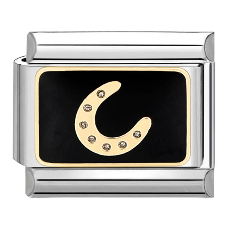 Pandach New Fashion Star Moon Black Cat Owl Lipstick Italian Charms Links Fit 9mm Bracelets Stainless Steel DIY Jewelry Making