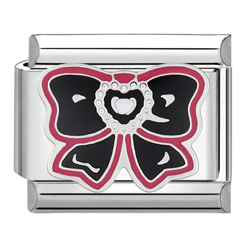 Pandach New Fashion Star Moon Black Cat Owl Lipstick Italian Charms Links Fit 9mm Bracelets Stainless Steel DIY Jewelry Making