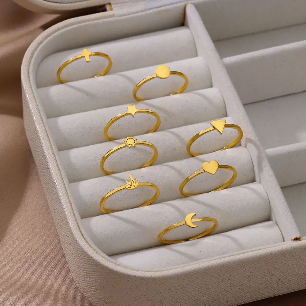 Cross Rings for Women Gold Color Opening Stainless Steel Ring 2024 Trend Party Wedding Jewelry Freeshipping Items anillos mujer