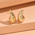 Metallic Color Y2K Water droplets Acrylic Earrings for Women Fashion Geometric Punk Hoop Earrings Fashion Jewelry Gift