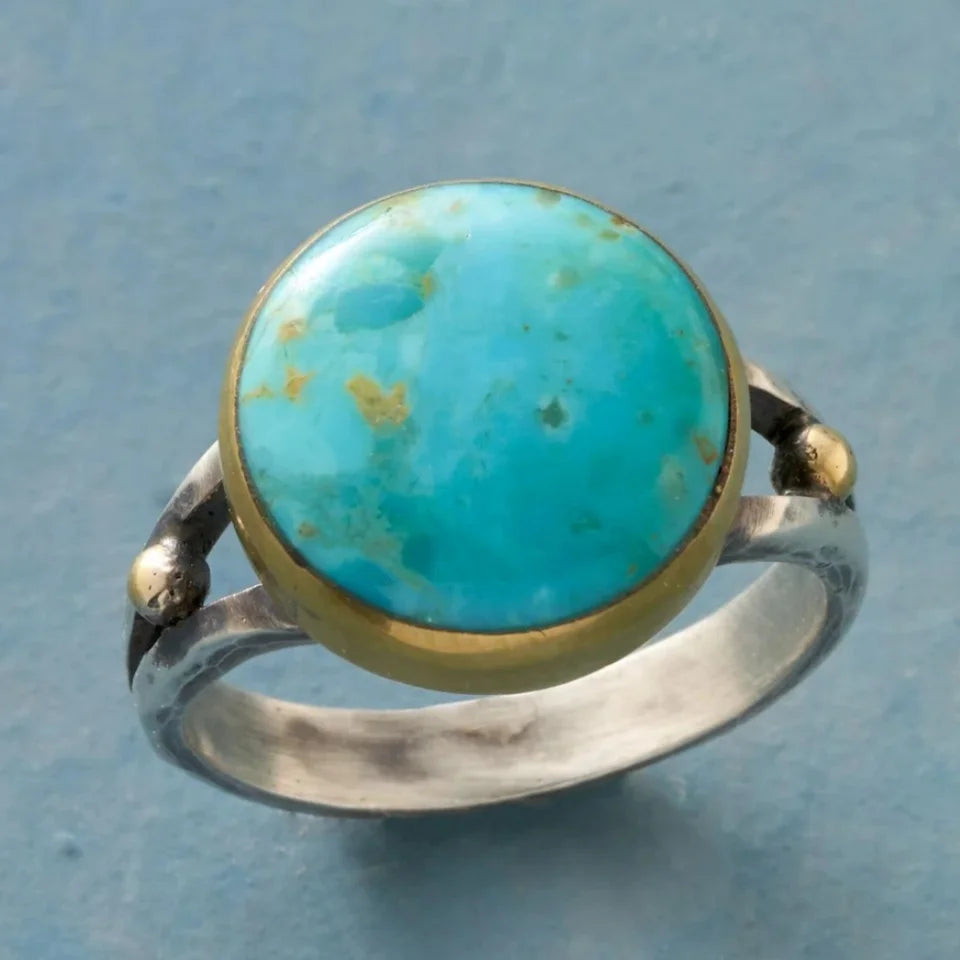 Vintage Square Statement Ring Minimalist Retro Jewelry for Women, Chic Vacation & Party Accessory