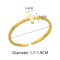 Cross Rings for Women Gold Color Opening Stainless Steel Ring 2024 Trend Party Wedding Jewelry Freeshipping Items anillos mujer