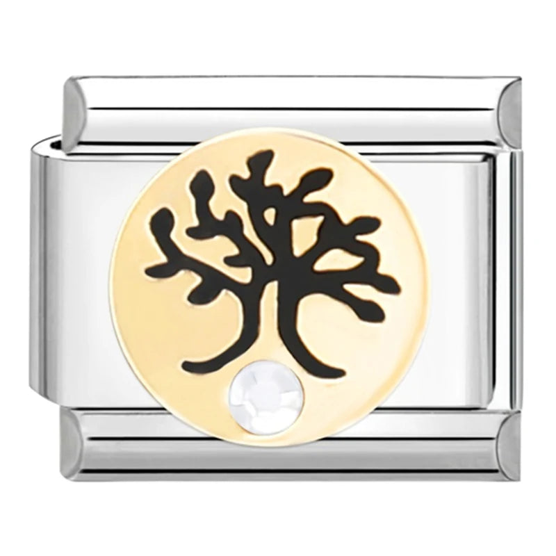 Pandach New Fashion Star Moon Black Cat Owl Lipstick Italian Charms Links Fit 9mm Bracelets Stainless Steel DIY Jewelry Making